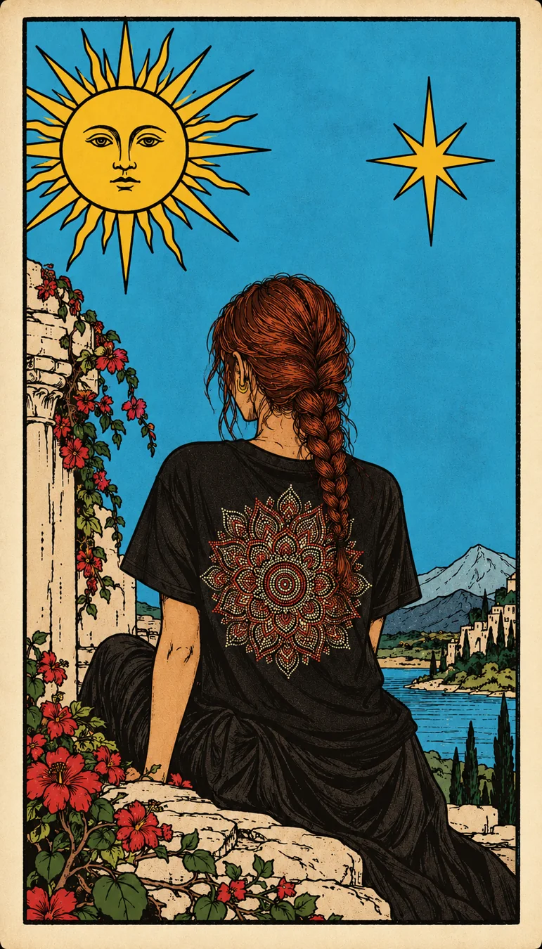 Carta ilustrada da Mandala